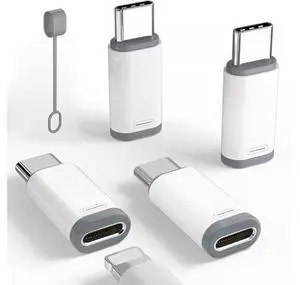 4 Pack Lightning to USB C Adapter for iPhone 15/16/16 Pro Max/Plus S24 Support Charging & Data Transfer Type C Charger Connector Cable Lightning Female to USB C Male Adapter Not for Audio 4 Pack Lightning to USB C Adapter for iPhone 15/16/16 Pro Max/Plus S24 Support Charging & Data Transfer Type C Charger Connector Cable Lightning Female to USB C Male Adapter Not for Audio
