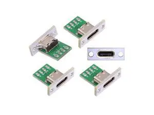 5 Pack USB C DIY Connector USB C 24Pin Female Socket Port Repair Replacement Solder Adapter with Panel Mount Screw Hole 5 Pack USB C DIY Connector USB C 24Pin Female Socket Port Repair Replacement Solder Adapter with Panel Mount Screw Hole