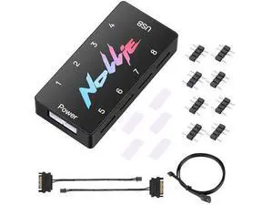 Nollie 8 ARGB Controller Fan Hub 5v 3Pin 8 Port ARGB Interface SATA Powered Support SignalRGB OpenRGB Nollie 8 ARGB Controller Fan Hub 5v 3Pin 8 Port ARGB Interface SATA Powered Support SignalRGB OpenRGB