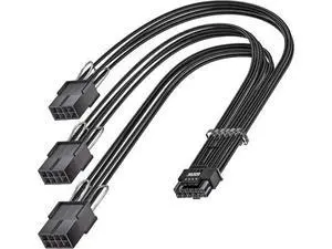 Fasgear PCI-e 5.0 Extension Cable 30cm/1ft 16 Pin(12+4) Male to PCIE 3x8Pin(6+2) Female Sleeved Extension Cable with 4 Cable Combs 12VHPWR 16AWG Cable Compatible for GPU RTX 3090Ti 4070Ti 4080 4090 Fasgear PCI-e 5.0 Extension Cable 30cm/1ft 16 Pin(12+4) Male to PCIE 3x8Pin(6+2) Female Sleeved Extension Cable with 4 Cable Combs 12VHPWR 16AWG Cable Compatible for GPU RTX 3090Ti 4070Ti 4080 4090