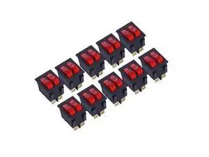 ELECALL 15A250V 20A125V KCD8-212N Red Button Rocker Switch 6 Pin Rocker Power Switch Double Rocker Switch 10pcs/lot ELECALL 15A250V 20A125V KCD8-212N Red Button Rocker Switch 6 Pin Rocker Power Switch Double Rocker Switch 10pcs/lot