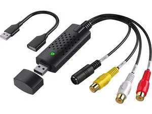 Capture Card, USB Video Capture Device,RCA to USB Audio Video Converter,VHS Mini DV VCR Hi8 DVD to Digital Converter for PC TV Tape Player Camcorder,Support PAL/NTSC,MAC Windows Vista Compatible Capture Card, USB Video Capture Device,RCA to USB Audio Video Converter,VHS Mini DV VCR Hi8 DVD to Digital Converter for PC TV Tape Player Camcorder,Support PAL/NTSC,MAC Windows Vista Compatible