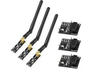 3PCS NRF24L01+PA+LNA Module with SMA 2.4 GHz 1100m+3PCS nrf24 8 Pin Socket Breakout Adapters Compatible 3PCS NRF24L01+PA+LNA Module with SMA 2.4 GHz 1100m+3PCS nrf24 8 Pin Socket Breakout Adapters Compatible