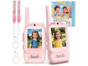 Video Walkie Talkies for Kids, 2 Pack Facetime Walkie Talkies with HD Camera & Voice Changer for Boys Girls for Family Games, Indoor, Outside, Hiking Christmas Birthday Toys Gift Ages 3-12 (Pink) Video Walkie Talkies for Kids, 2 Pack Facetime Walkie Talkies with HD Camera & Voice Changer for Boys Girls for Family Games, Indoor, Outside, Hiking Christmas Birthday Toys Gift Ages 3-12 (Pink)