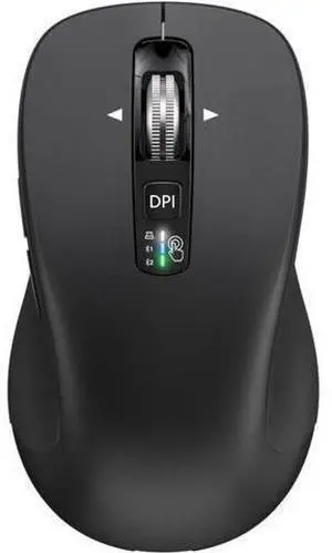 Wireless Bluetooth Mouse (USB + BT1 + BT2) Full Size 4-Way Scrolling Multi-Device Silent Mouse for Computer Laptop iPad MacBook (Black) Wireless Bluetooth Mouse (USB + BT1 + BT2) Full Size 4-Way Scrolling Multi-Device Silent Mouse for Computer Laptop iPad MacBook (Black)