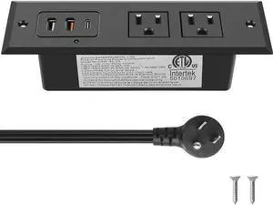 Recessed Power Strip with 45W USB-C Ports, Fast Charging USB A Port Desk Outlet, Black Furniture Hidden Charging Station for Side Table, End Table, with 6 FT 45 Degree Flat Plug Extension Cord Recessed Power Strip with 45W USB-C Ports, Fast Charging USB A Port Desk Outlet, Black Furniture Hidden Charging Station for Side Table, End Table, with 6 FT 45 Degree Flat Plug Extension Cord