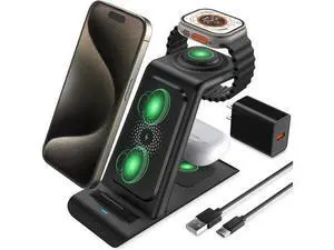 3 in 1 Wireless Charging Station Compatible for Products Multiple Devices Charger for Watch Ultra 11 10 9 8 7 SE iPhone 17 16 15 14 13 Pro Max/X/XS Fast Charger Stand 3 in 1 Wireless Charging Station Compatible for Products Multiple Devices Charger for Watch Ultra 11 10 9 8 7 SE iPhone 17 16 15 14 13 Pro Max/X/XS Fast Charger Stand