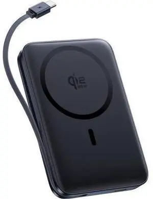 Picogo Qi2.2 25W Magsafe Portable Charger Power Bank 10000mAh 45W with Built-in Cable USB-C Fast Charging for iPhone 17/16/15/14/13 Pro Max/Galaxy S25 / Pixel 10 Pro Black Picogo Qi2.2 25W Magsafe Portable Charger Power Bank 10000mAh 45W with Built-in Cable USB-C Fast Charging for iPhone 17/16/15/14/13 Pro Max/Galaxy S25 / Pixel 10 Pro Black