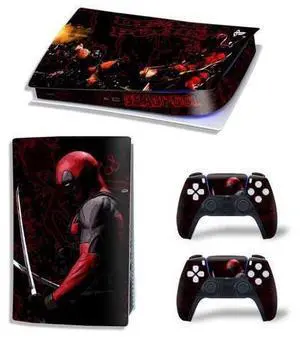 Deadpool PS5 Digital Edition Skin Sticker Decal for PS5Console and 2 Controllers PS5 Skin Sticker Vinyl(TN-PS5Digital-4808) Deadpool PS5 Digital Edition Skin Sticker Decal for PS5Console and 2 Controllers PS5 Skin Sticker Vinyl(TN-PS5Digital-4808)
