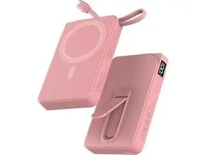 for Magnetic Portable Charger 10000mAh Wireless Power Bank with Type-C Cable 22.5W PD Fast Charging Stand & LED Display Magsafe Battery Pack for iPhone 17/16/15/14/13/12 Series Pink for Magnetic Portable Charger 10000mAh Wireless Power Bank with Type-C Cable 22.5W PD Fast Charging Stand & LED Display Magsafe Battery Pack for iPhone 17/16/15/14/13/12 Series Pink