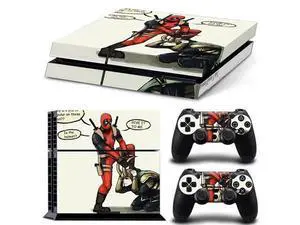 Deadpool Game Console Vinyl Skin Sticker for PS4 Controller GamePad Decal Frinti Protective Film(TN-PS4-2744) Deadpool Game Console Vinyl Skin Sticker for PS4 Controller GamePad Decal Frinti Protective Film(TN-PS4-2744)