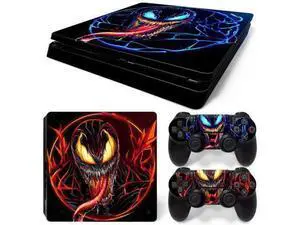 Venom Skin Sticker Protective Film for Slim PS4 PS4Slim Console 2 Controllers Accessories Para(TN-PS4Slim-2116) Venom Skin Sticker Protective Film for Slim PS4 PS4Slim Console 2 Controllers Accessories Para(TN-PS4Slim-2116)