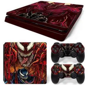 Venom Skin Sticker Protective Film for Slim PS4 PS4Slim Console 2 Controllers Accessories Para(TN-PS4Slim-2093) Venom Skin Sticker Protective Film for Slim PS4 PS4Slim Console 2 Controllers Accessories Para(TN-PS4Slim-2093)