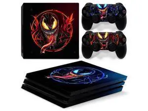 Venom Vinyl Skin Sticker for PS4 Pro Console 2 Controllers Decal Full Film Para Game Accessories(TN-P4Pro-7290) Venom Vinyl Skin Sticker for PS4 Pro Console 2 Controllers Decal Full Film Para Game Accessories(TN-P4Pro-7290)