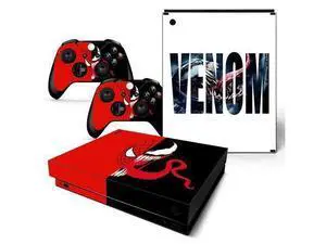 Venom Deadpool Vinyl Game Console Skin Sticker For One X OneX Cartoon Para 2 Gamepad Protective Film Capa(TN-XBONEX-5124) Venom Deadpool Vinyl Game Console Skin Sticker For One X OneX Cartoon Para 2 Gamepad Protective Film Capa(TN-XBONEX-5124)