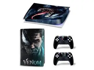 Venom Vinyl Skin Sticker For PS5Digital PS5 Game Console Game Handle Full Protective Film(TN-PS5Digital-10278) Venom Vinyl Skin Sticker For PS5Digital PS5 Game Console Game Handle Full Protective Film(TN-PS5Digital-10278)
