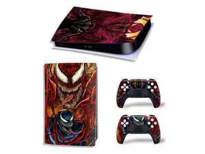 Venom Vinyl Skin Sticker For PS5Digital PS5 Game Console Game Handle Full Protective Film(TN-PS5Digital-10282) Venom Vinyl Skin Sticker For PS5Digital PS5 Game Console Game Handle Full Protective Film(TN-PS5Digital-10282)