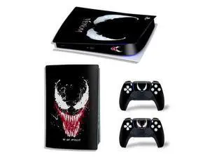 Venom Vinyl Skin Sticker For PS5Digital PS5 Game Console Game Handle Full Protective Film(TN-PS5Digital-10284) Venom Vinyl Skin Sticker For PS5Digital PS5 Game Console Game Handle Full Protective Film(TN-PS5Digital-10284)