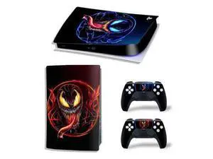 Venom Vinyl Skin Sticker For PS5Digital PS5 Game Console Game Handle Full Protective Film(TN-PS5Digital-10262) Venom Vinyl Skin Sticker For PS5Digital PS5 Game Console Game Handle Full Protective Film(TN-PS5Digital-10262)