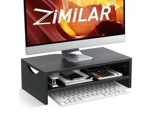 Zimilar Monitor Stand, 2-Tier Laptop Computer Monitor Stand Riser for PC, iMac, Desktop Wooden Screen Stand with Storage Organizer for Home Office Zimilar Monitor Stand, 2-Tier Laptop Computer Monitor Stand Riser for PC, iMac, Desktop Wooden Screen Stand with Storage Organizer for Home Office