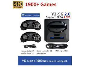 BONAEVER 16 Bit Md Retro Video Game Wireless Console Game Standick 4k Hdmi Built-in 1913 Classic Games for Sega Genesis Mini / Mega Drive BONAEVER 16 Bit Md Retro Video Game Wireless Console Game Standick 4k Hdmi Built-in 1913 Classic Games for Sega Genesis Mini / Mega Drive