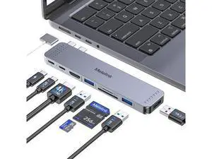 USB C Hub Adapter for MacBook Pro/Air M4 M3 M2 M1 2025-2018 13 14 15 16 Mac Multiport Adapter 8 in 2 MacBook Accessories Dongle with HDMI 4K Thunderbolt 3 USB C&A Data Ports SD TF Card Reader USB C Hub Adapter for MacBook Pro/Air M4 M3 M2 M1 2025-2018 13 14 15 16 Mac Multiport Adapter 8 in 2 MacBook Accessories Dongle with HDMI 4K Thunderbolt 3 USB C&A Data Ports SD TF Card Reader