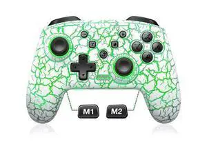 Switch Controller Compatible with Switch 1/2/Lite/OLED, Wireless Pro Controllers Work with iOS/Android/PC with RGB Light, Programmable, TURBO & Wakeup Switch Controller Compatible with Switch 1/2/Lite/OLED, Wireless Pro Controllers Work with iOS/Android/PC with RGB Light, Programmable, TURBO & Wakeup
