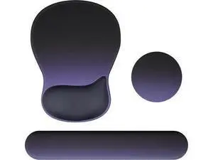 Keyboard Wrist Rest Set with Ergonomic Mouse Pad - 3-in-1 Memory Foam Support for Pain Relief Office & Gaming with Coaster Black Gradient Keyboard Wrist Rest Set with Ergonomic Mouse Pad - 3-in-1 Memory Foam Support for Pain Relief Office & Gaming with Coaster Black Gradient