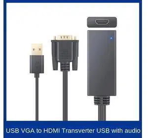 Compact VGA To HDMI-compatible Converter Adapter with 1080P HD USB Audio Conversion Cable Compact VGA To HDMI-compatible Converter Adapter with 1080P HD USB Audio Conversion Cable