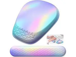 Mouse Pad with Wrist Rest Comfortable Memory Foam Wrist Rest for Computer Keyboard Ergonomic Mouse Pad Set for Easy Typing & Pain Relief - Gradient Blue Pink Mouse Pad with Wrist Rest Comfortable Memory Foam Wrist Rest for Computer Keyboard Ergonomic Mouse Pad Set for Easy Typing & Pain Relief - Gradient Blue Pink