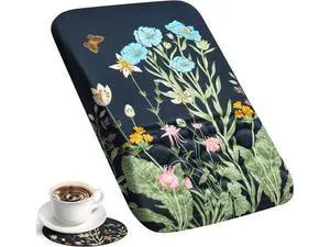 Mouse Pad with Wrist Rest Floral Ergonomic Comfortable Pain Relief Mousepad Wrist Support for Computer Office Mouse Pad with Wrist Rest Floral Ergonomic Comfortable Pain Relief Mousepad Wrist Support for Computer Office