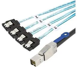 Aomoproing SFF-8644 to 4 Sata 7 Pin Cable, External Mini SAS HD SFF-8644 to 4 Port SATA Cable, Hard Disk Data Server Raid Cable 2 M / 6.6 FT Aomoproing SFF-8644 to 4 Sata 7 Pin Cable, External Mini SAS HD SFF-8644 to 4 Port SATA Cable, Hard Disk Data Server Raid Cable 2 M / 6.6 FT