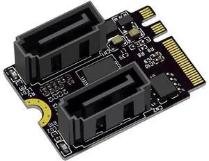 Aomoproing M.2 (A+E Key) to 2-Port SATA3.0 Expansion Card Key A+E M.2 to SATA Adapter Card Free Drive JMB582 Chipset Aomoproing M.2 (A+E Key) to 2-Port SATA3.0 Expansion Card Key A+E M.2 to SATA Adapter Card Free Drive JMB582 Chipset