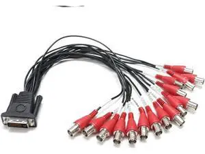 Aomoproing DVI Male to BNC Female Breakout Cable DVI 24+5 to 16 BNC line AUDIO For Geovision GV-1480A DVR CCTV Card Aomoproing DVI Male to BNC Female Breakout Cable DVI 24+5 to 16 BNC line AUDIO For Geovision GV-1480A DVR CCTV Card