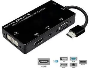Aomoproing FOR VGA/Audio/HDTV/DVI 4in1 Dongle for Adapter HDTV for Adapter Multiport Splitter Converter For PS3 HDTV Aomoproing FOR VGA/Audio/HDTV/DVI 4in1 Dongle for Adapter HDTV for Adapter Multiport Splitter Converter For PS3 HDTV