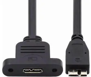 FOR 5Gbps Extension Cable Screw Mount Type Micro 3.0 Type-B Female FOR 5Gbps Extension Cable Screw Mount Type Micro 3.0 Type-B Female