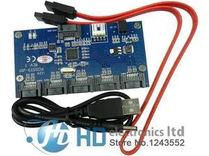 1 to 5 Port SATA II / SATA 2.0 Multiplier adapter SATA 3GB PM riser card 1 to 5 Port SATA II / SATA 2.0 Multiplier adapter SATA 3GB PM riser card