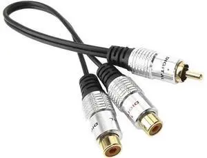 FOR metal RCA Female to Dual 2-RCA Male Gold Plated Adapter, Stereo Splitter Y Audio Cable(RCA F-2 RCA M) (1 Male to 2 Female) FOR metal RCA Female to Dual 2-RCA Male Gold Plated Adapter, Stereo Splitter Y Audio Cable(RCA F-2 RCA M) (1 Male to 2 Female)