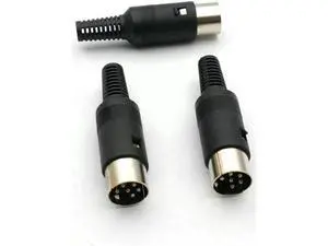 100pcs 6 Pin DIN Plug Connector Male with Plastic Handle adapter 100pcs 6 Pin DIN Plug Connector Male with Plastic Handle adapter