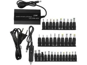 Universal 120W 34 Tips Car Home Charger Power Supply Adapter for Laptop Notebook EU Plug Universal 120W 34 Tips Car Home Charger Power Supply Adapter for Laptop Notebook EU Plug