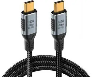 FOR 40Gbps USB3.1 100W 8K 60Hz 5K USB-C 240W USB4 Cable USB4.0 Compatible with 3/4 FOR 40Gbps USB3.1 100W 8K 60Hz 5K USB-C 240W USB4 Cable USB4.0 Compatible with 3/4