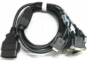 Car OBD male to 6 DB9 female interfaces Serial RS232 diagnostic tool gateway connection cable(1.9m)(OBD2 TO 6 DB9 1PCS) Car OBD male to 6 DB9 female interfaces Serial RS232 diagnostic tool gateway connection cable(1.9m)(OBD2 TO 6 DB9 1PCS)