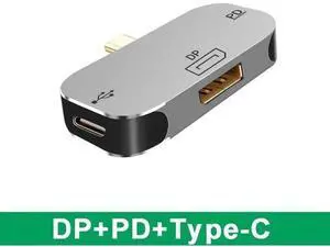 FOR 3 in 1 USB Hub Type C To HDMI-compatible/DP/Mini DP Adapter 100W PD Fast Charging USB-C Docking Station for Pro 4K@60Hz FOR 3 in 1 USB Hub Type C To HDMI-compatible/DP/Mini DP Adapter 100W PD Fast Charging USB-C Docking Station for Pro 4K@60Hz