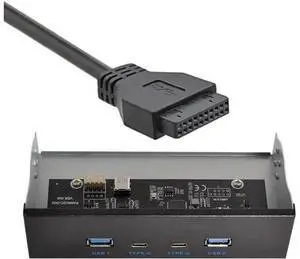 FOR USB-C USB 3.0 HUB 4 Ports Front Panel to Motherboard 20Pin Connector Cable for 5.25 CD-ROM Bay FOR USB-C USB 3.0 HUB 4 Ports Front Panel to Motherboard 20Pin Connector Cable for 5.25 CD-ROM Bay