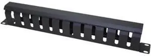 1U Cable Management Horizontal Mount 19 Inch Server Rack , 12 Slot Metal Finger Duct Wire Organizer With Cover 1U Cable Management Horizontal Mount 19 Inch Server Rack , 12 Slot Metal Finger Duct Wire Organizer With Cover