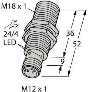 TURCK BI5-M18-RP6X-H1143 4614525 Inductive sensor PNP TURCK BI5-M18-RP6X-H1143 4614525 Inductive sensor PNP