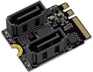 FOR M.2 (A+E Key) to 2-Port SATA3.0 Expansion Card Key A+E Wifi M.2 to SATA Adapter Card Drive JMB582 set FOR M.2 (A+E Key) to 2-Port SATA3.0 Expansion Card Key A+E Wifi M.2 to SATA Adapter Card Drive JMB582 set