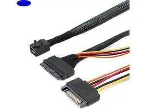 FOR MINI SAS HD SFF-8643 to SAS SFF-8639 with SATA 15P male server connection cable FOR MINI SAS HD SFF-8643 to SAS SFF-8639 with SATA 15P male server connection cable
