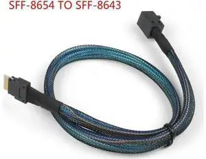 FOR MINI SAS 38P SFF-8654 36 pin to Mini-SAS SFF-8643 Server Data Transmission Cable 50CM FOR MINI SAS 38P SFF-8654 36 pin to Mini-SAS SFF-8643 Server Data Transmission Cable 50CM