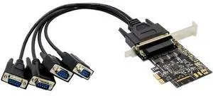 FOR PCIE AX99100 4S DB9 RS232 Serial Port Card Controller Card PCI Express asix 99100 Chip 4 ports rs-232 to pci-e com Adapter cable FOR PCIE AX99100 4S DB9 RS232 Serial Port Card Controller Card PCI Express asix 99100 Chip 4 ports rs-232 to pci-e com Adapter cable